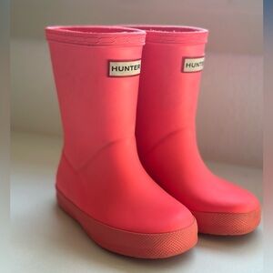 Bright Pink Hunter Boots Toddler 7